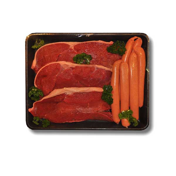 Meat on a meat tray